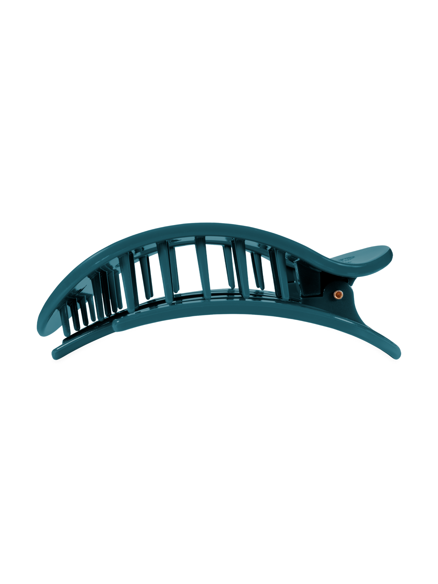 Teal With It Large Flat Round Hair Clip