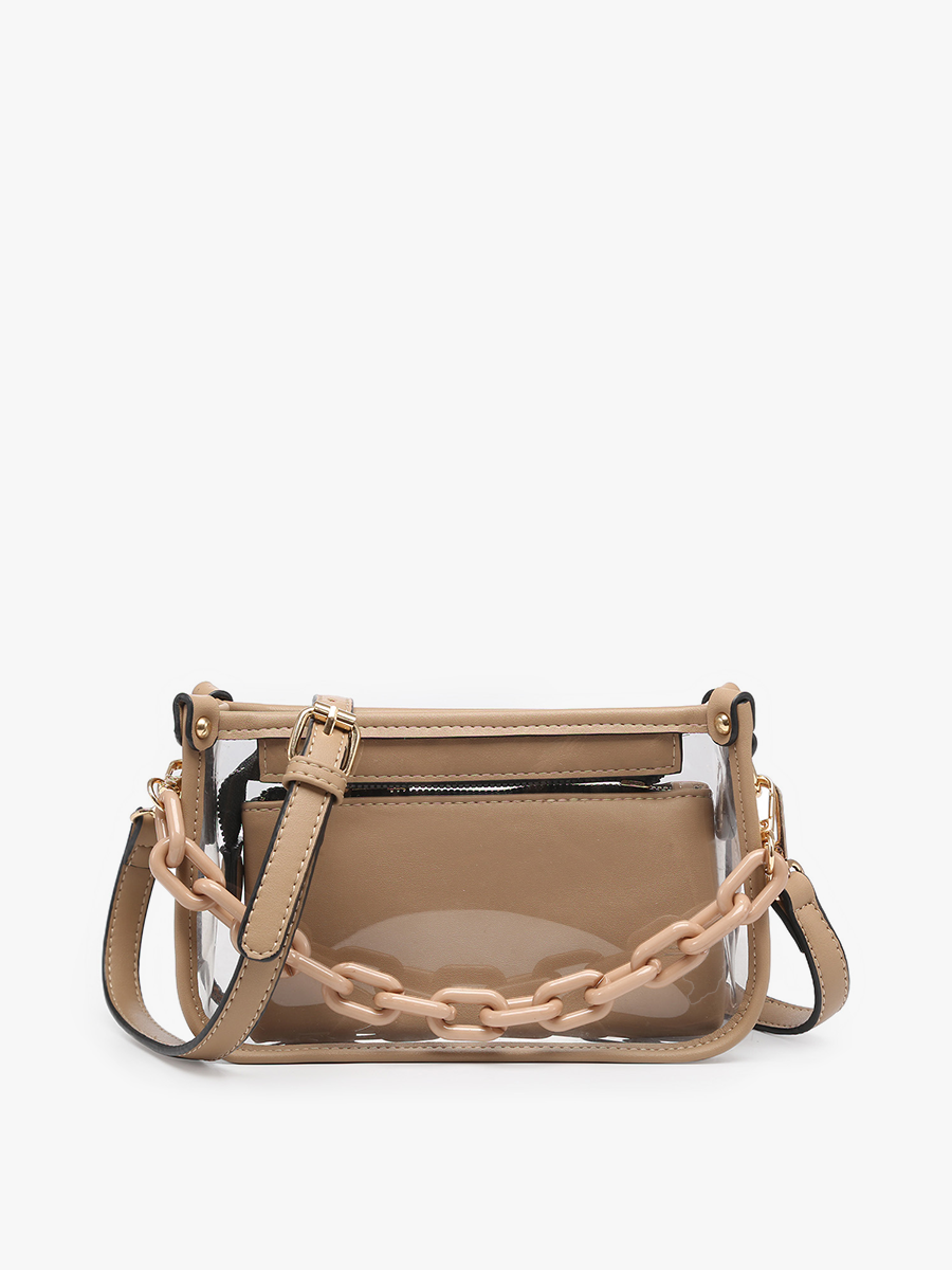 Jessica Stadium Clear Crossbody Bag – Chain Strap | M2226CR
