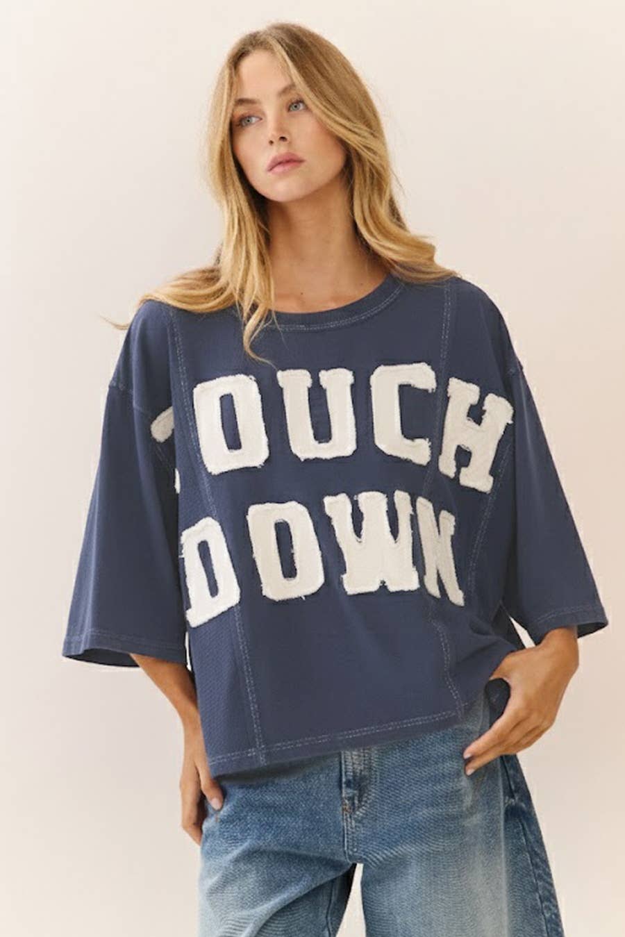 Acid Wash Oversized Short Sleeve Sweatshirt