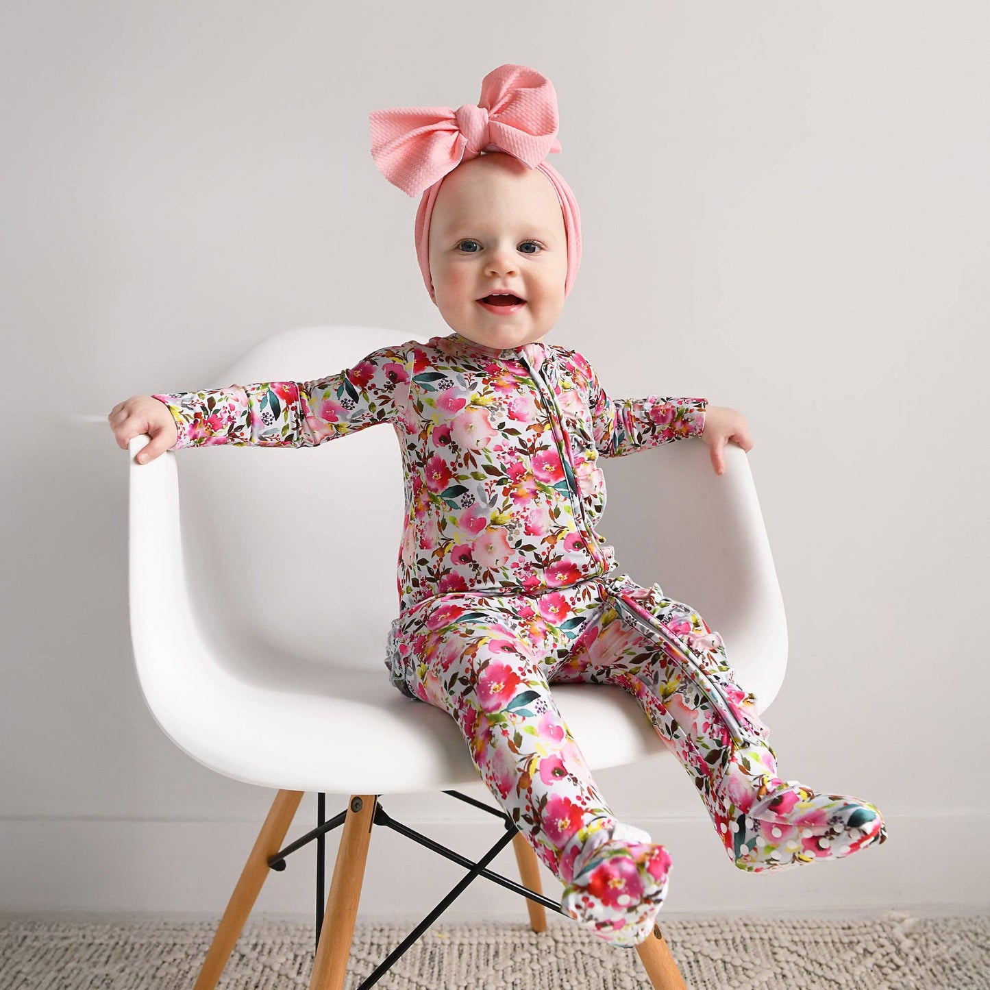Eloise Ruffle E Zip Bamboo Baby Outfit Sleepies Little