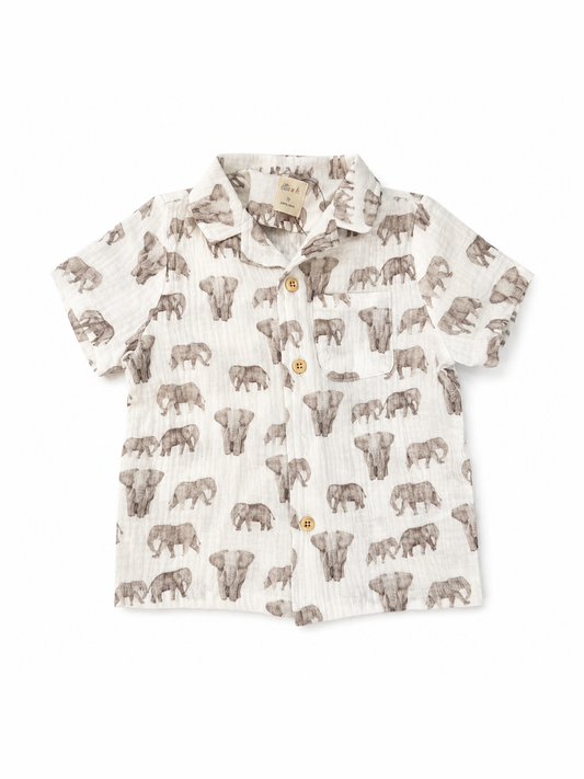 Elephant Button Up