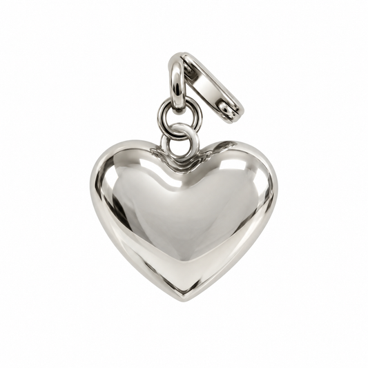 Silver Puff Heart