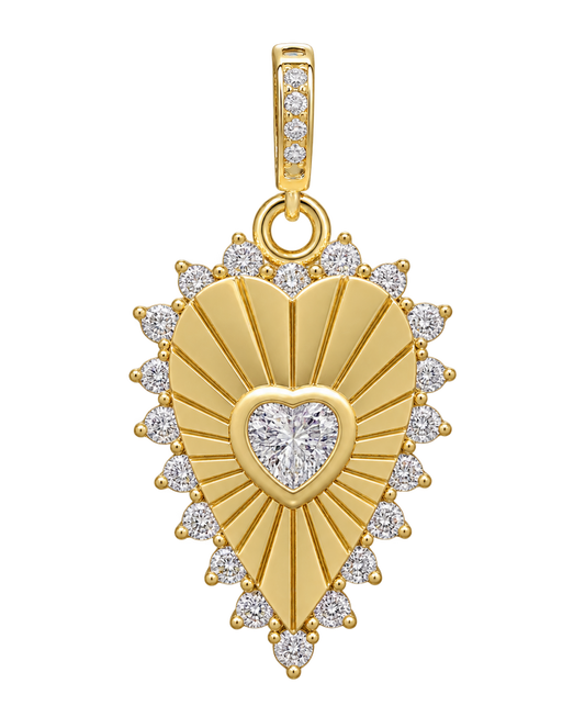 Pave Heart Charm