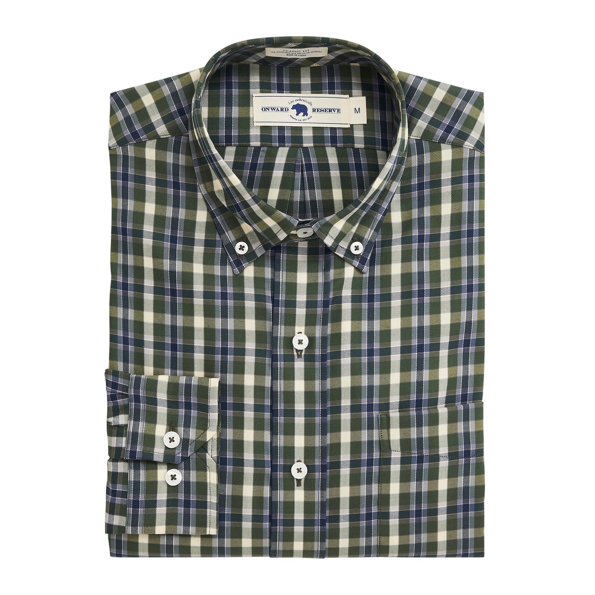 Beauly Classic Twill Shirt in Forest Biome – Refined Style