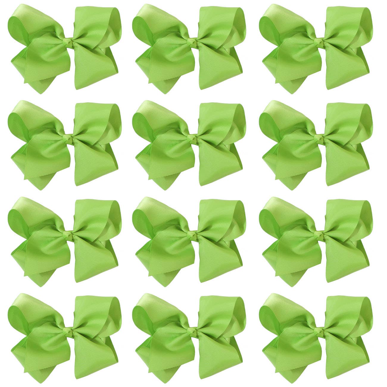 8 Inch Hair Bow With Alligator Clip (12pc)