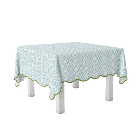 Petite Frond Blue Square Game Tablecloth