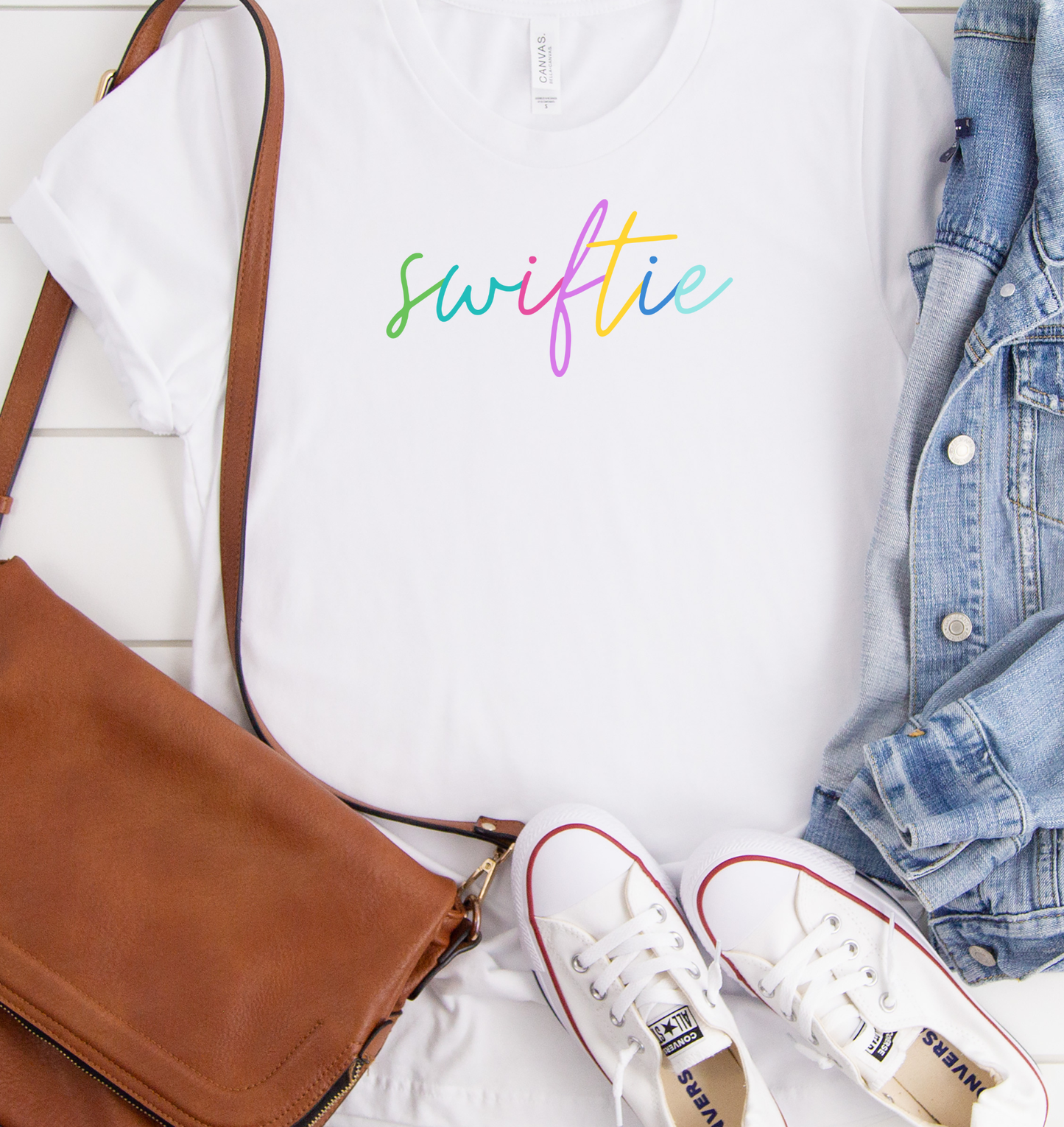 Swiftie Taylor Script Colorblock T-shirt