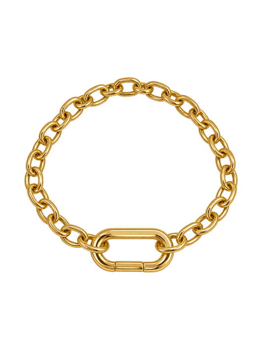 Gold Link Charm Bracelet