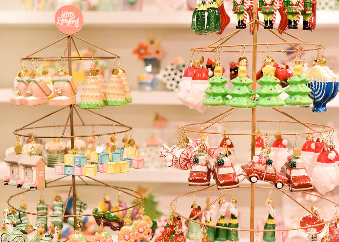 Summer Car Glass Shaped Ornament