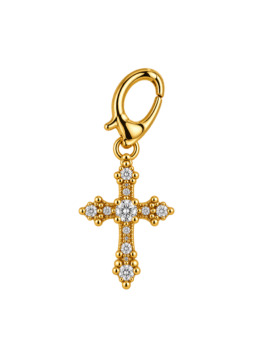 Vintage Gold Cross Charm