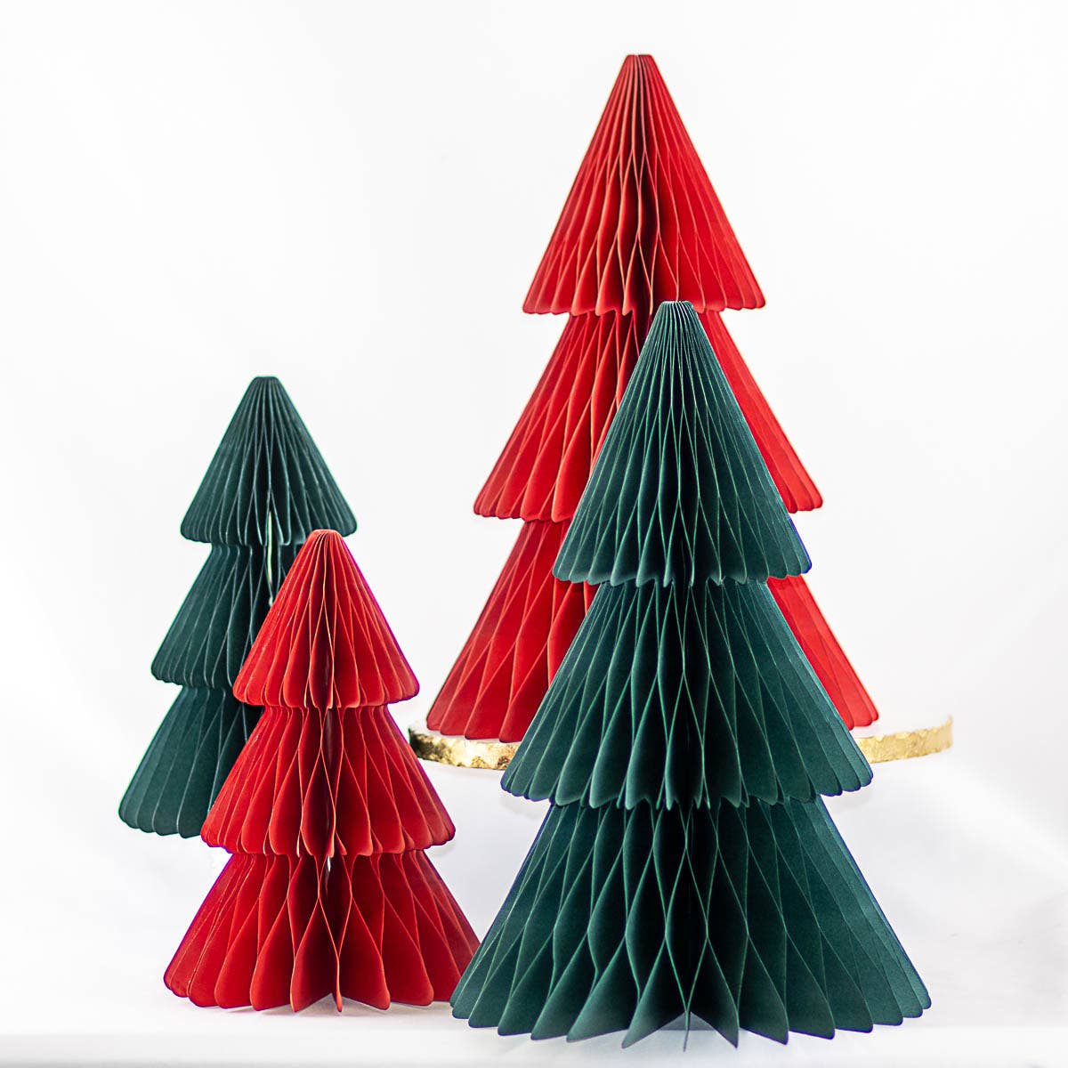 Accordion Paper Tree in Dark Green - Festive Decor