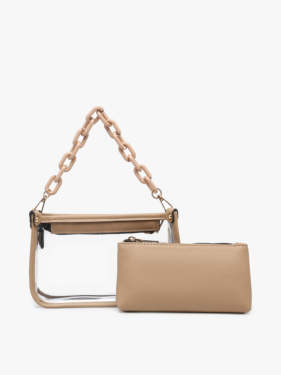 Jessica Stadium Clear Crossbody Bag – Chain Strap | M2226CR