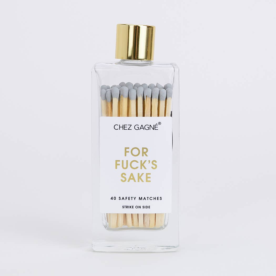 For Fuck's Sake Matches - Glass Bottle Matchsticks Gray