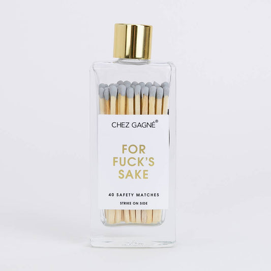 For Fuck's Sake Matches - Glass Bottle Matchsticks Gray