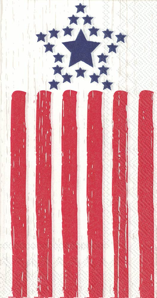 Paper Guest Towels 16 count Distressed Flag