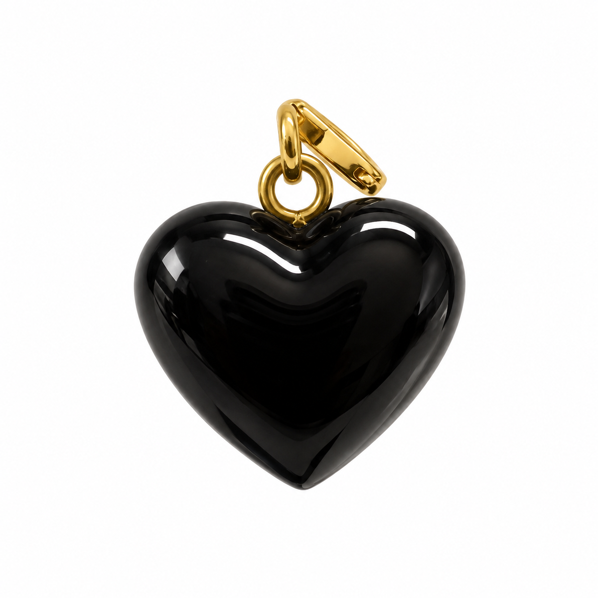 Black Puff Heart