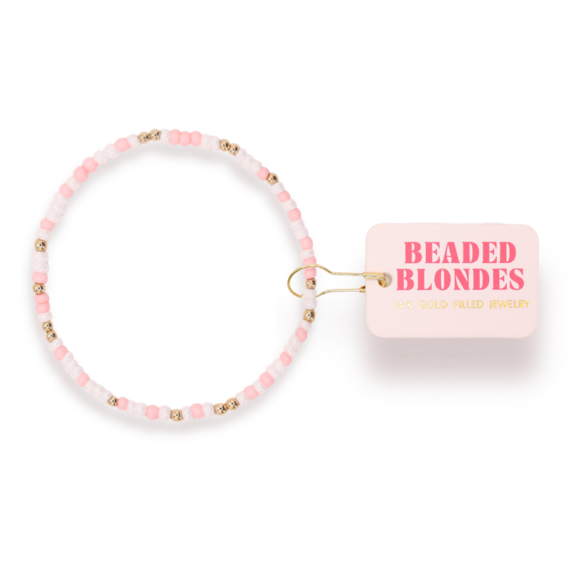 Light Pink & Luster White Sprinkle Bracelet