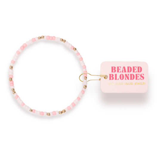 Light Pink & Luster White Sprinkle Bracelet