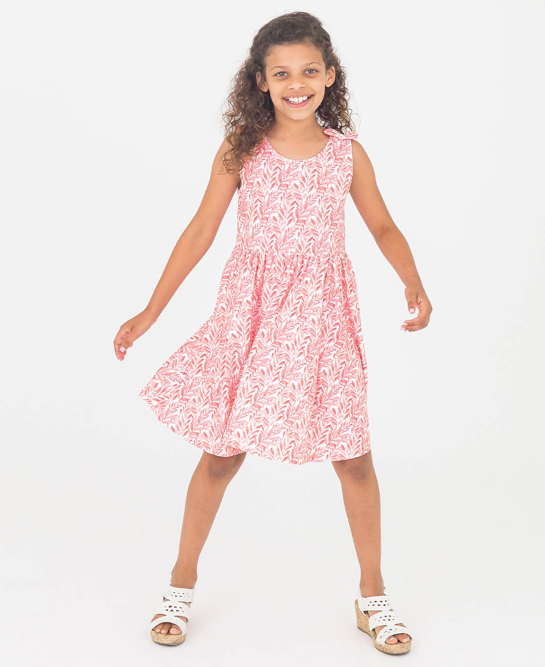 Girls Seaside Cove Knit Sleeveless Swing Dress