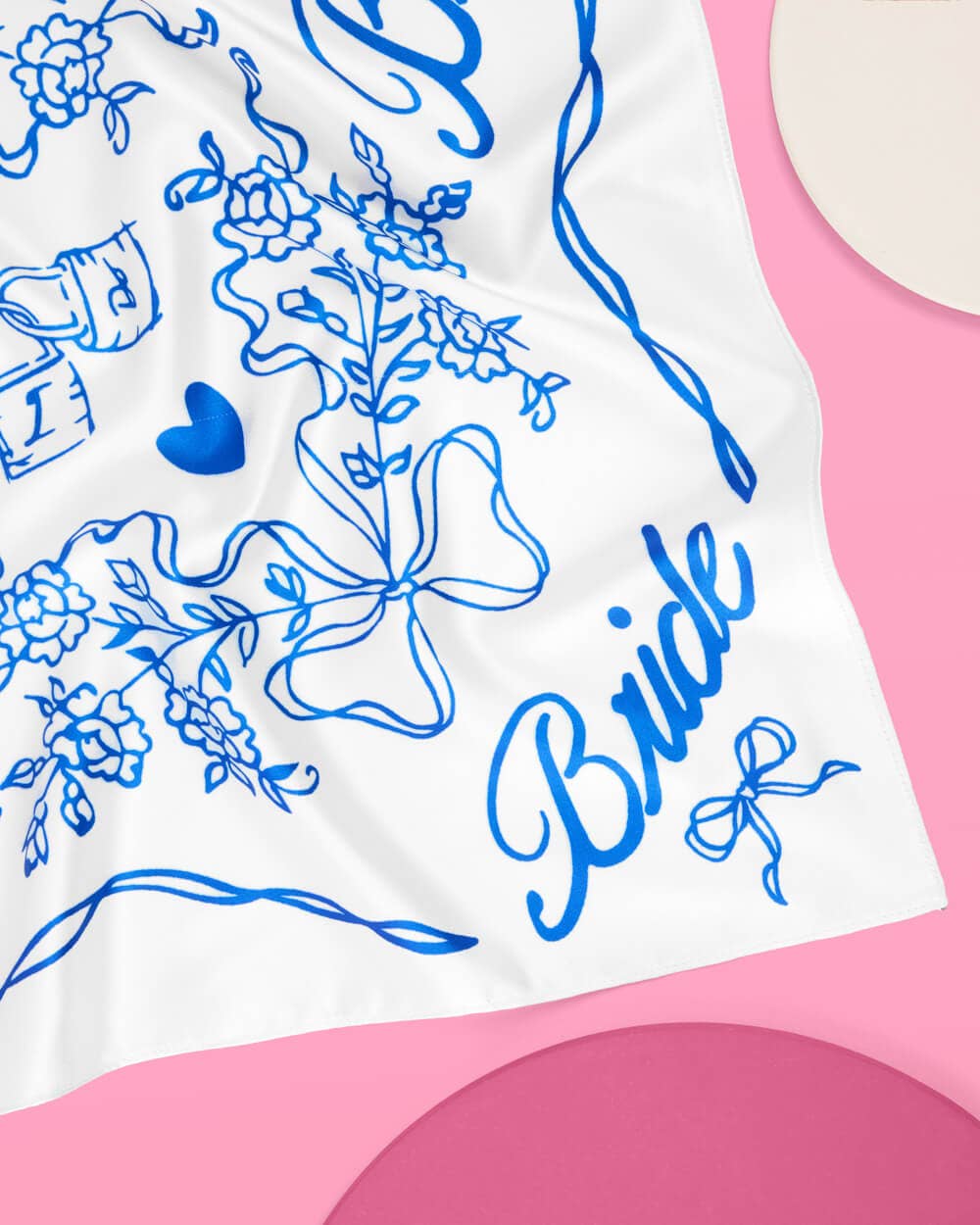 Bride Head Scarf - White Silk, Bandana, Gift, Bachelorette