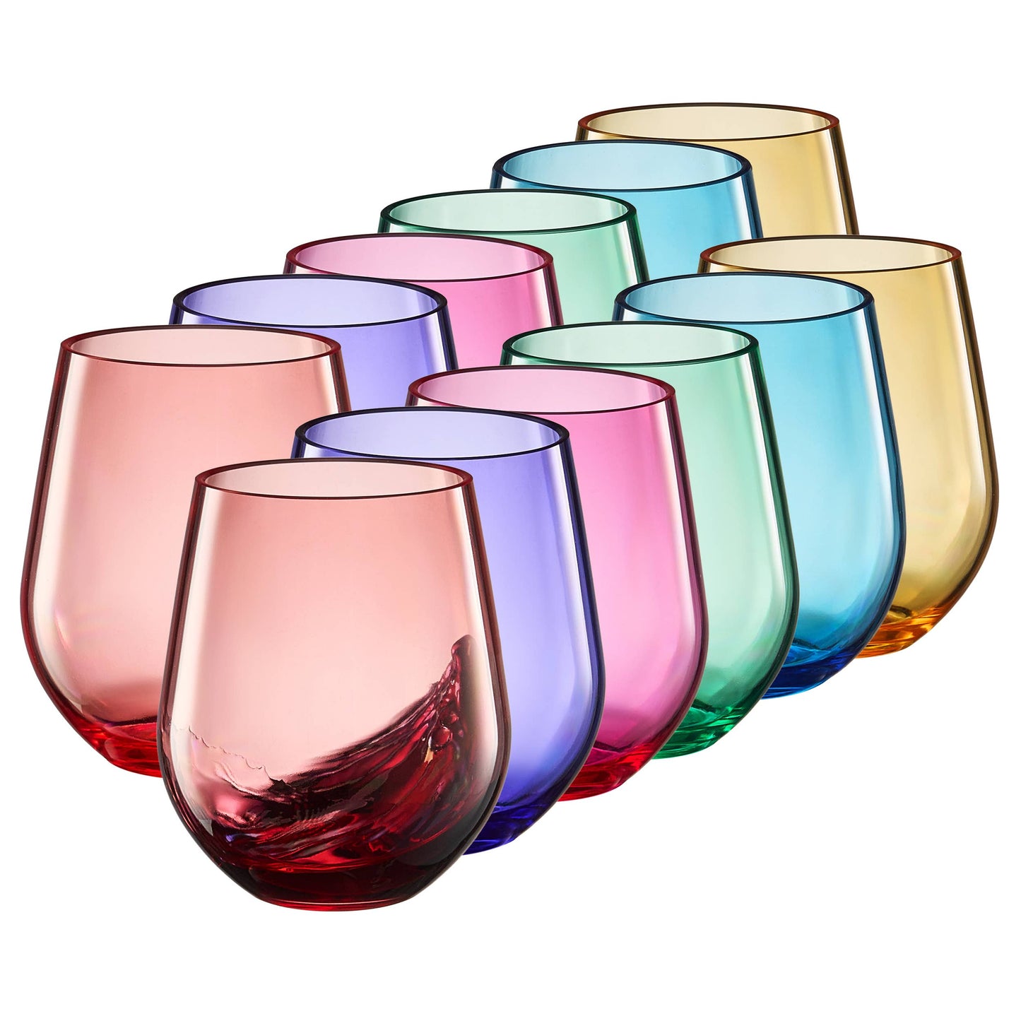 European Style Plastic Acrylic Unbreakable Wine Glass 12-Set