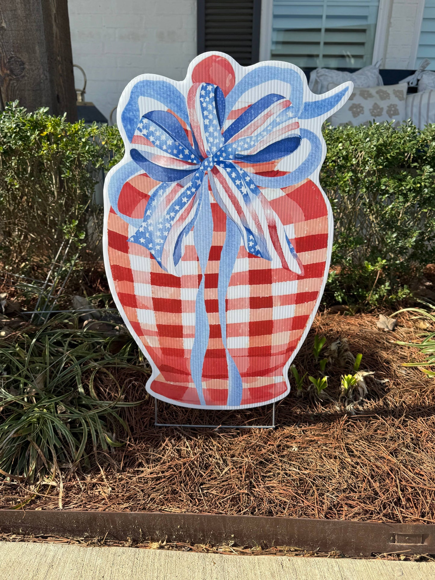 Red white and Blue Jar 