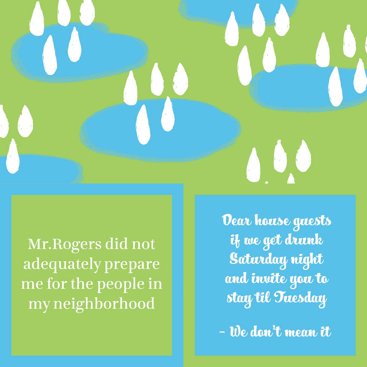 NAPKIN Mr Rogers | Funny Party Gift | Cocktail Napkin