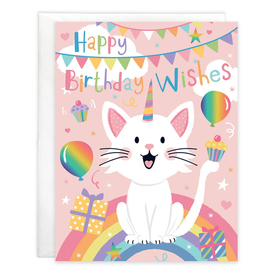 Birthday Greeting Card - Birthday Kitty-Kids