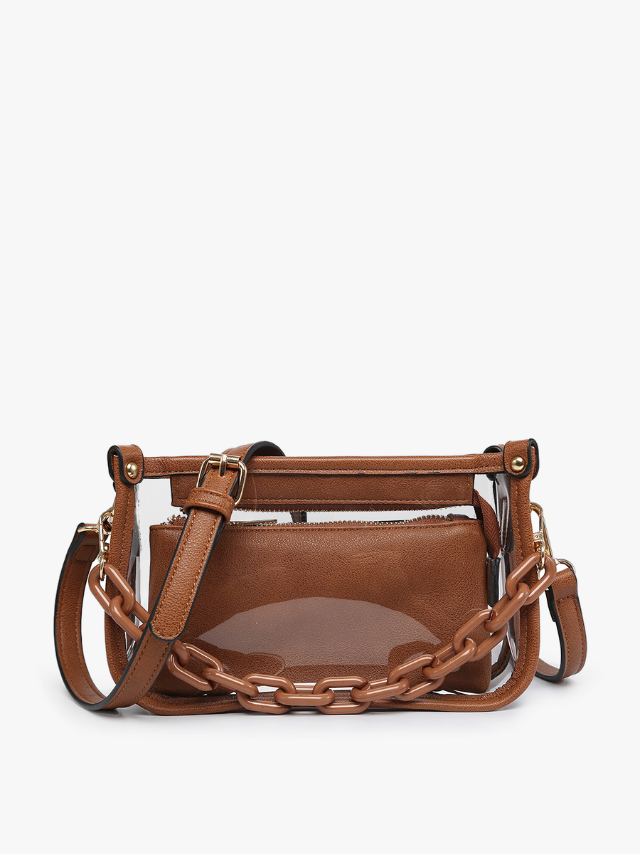Jessica Stadium Clear Crossbody Bag – Chain Strap | M2226CR