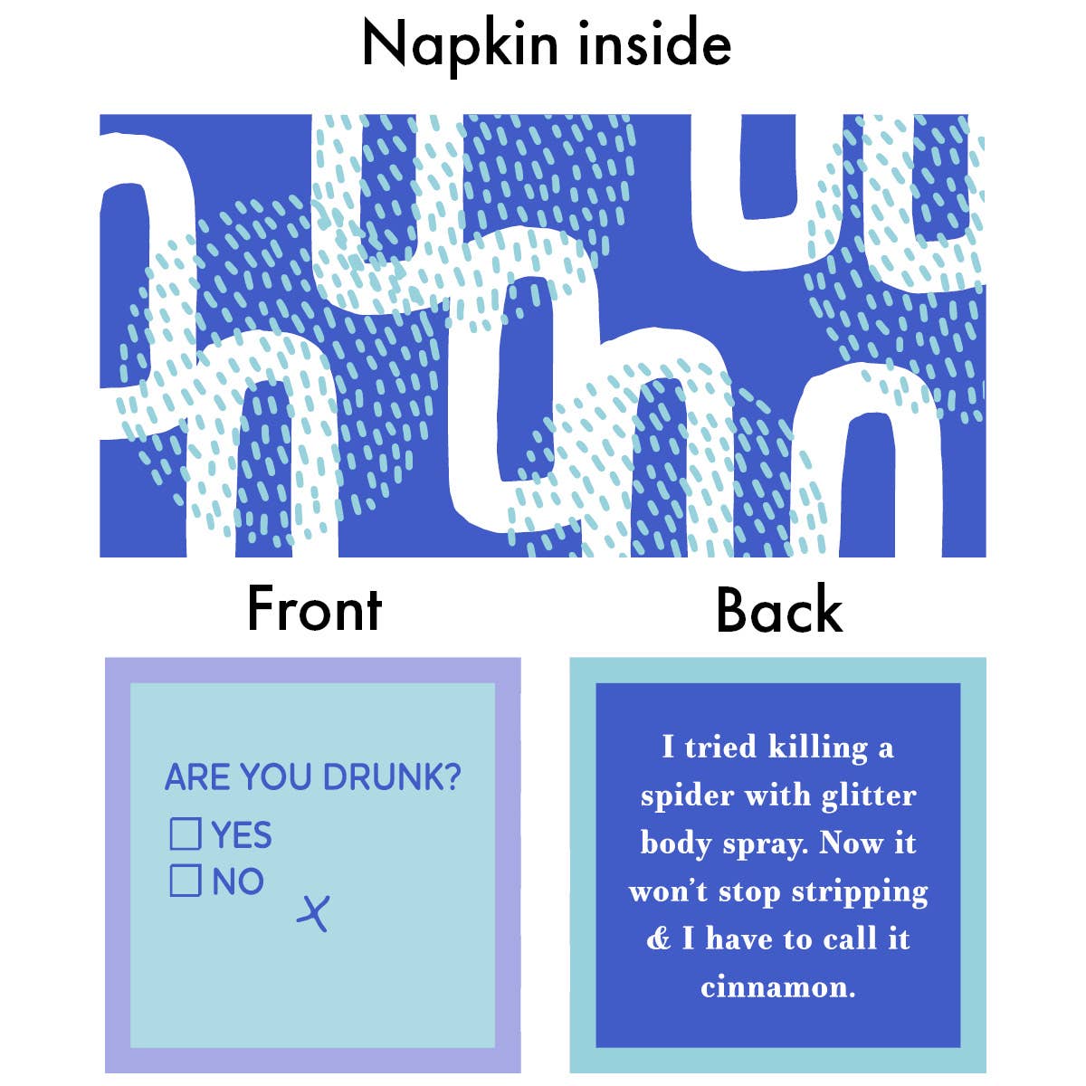 NAPKIN Procrastinate | Funny Party Gift | Cocktail Napkin