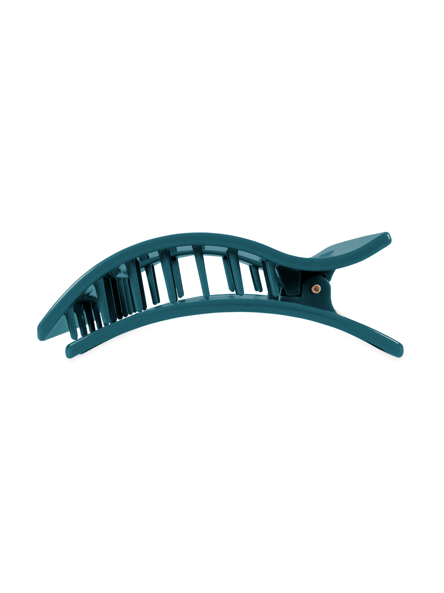 Teal With It Medium Flat Rectangle Hair Clip