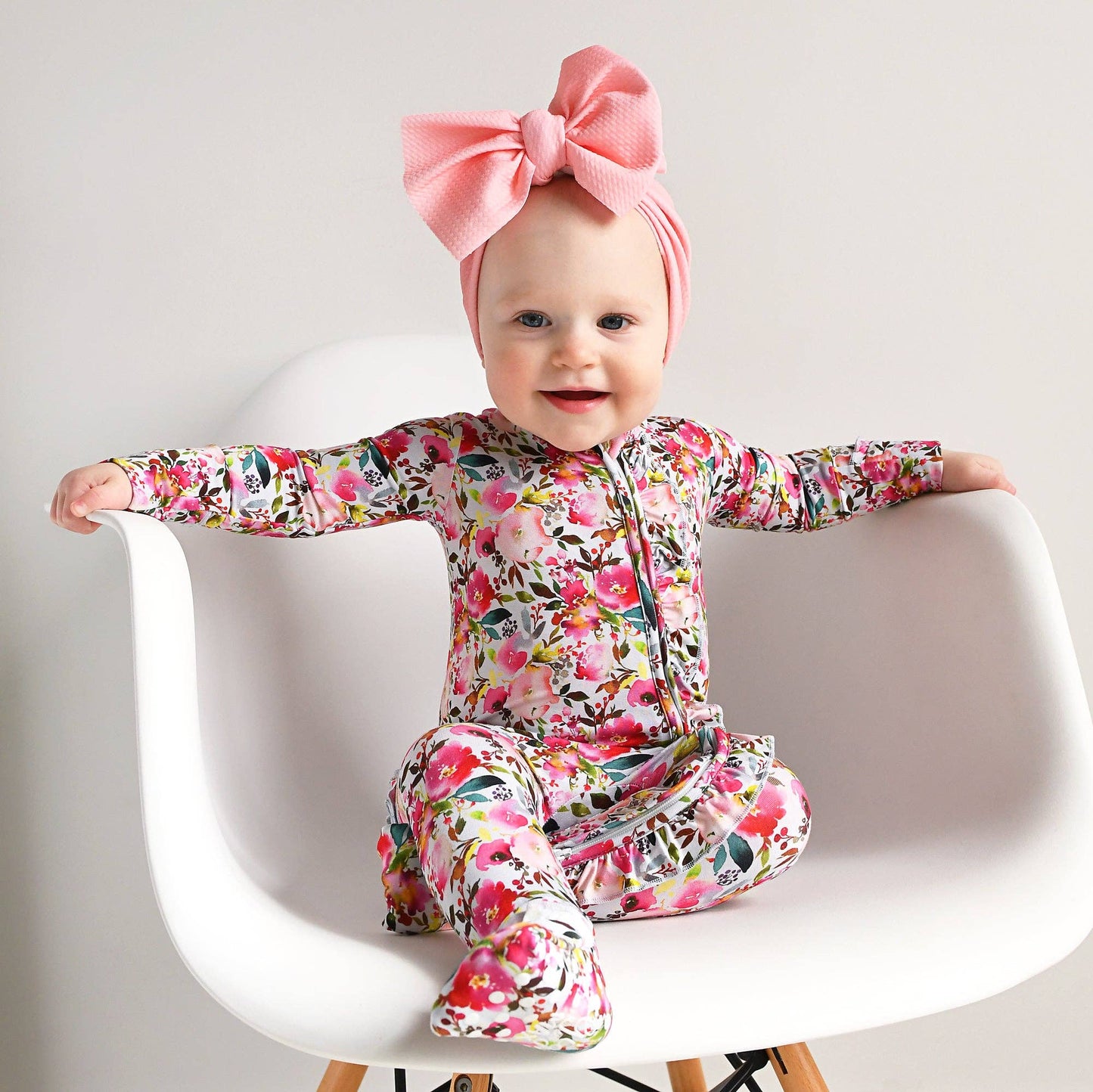 Eloise Ruffle E Zip Bamboo Baby Outfit Sleepies Little