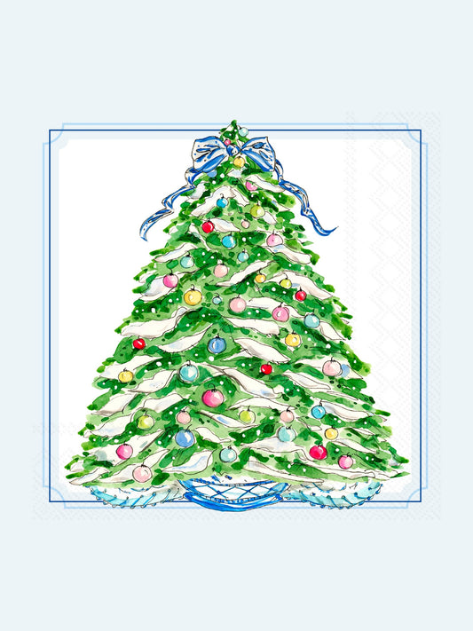 Paper Cocktail Napkins 20ct Boxwood Ornaments Christmas