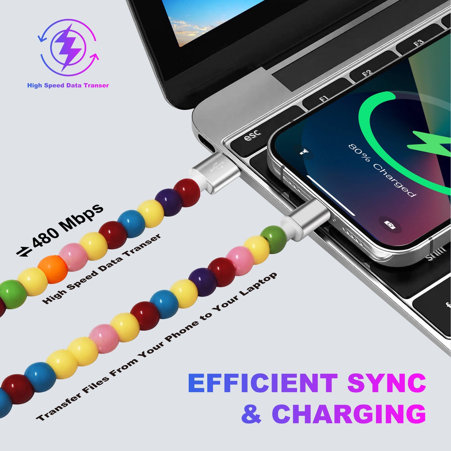 Tech Mod Beads iPhone Cables – Style Meets Function | 4 Ft