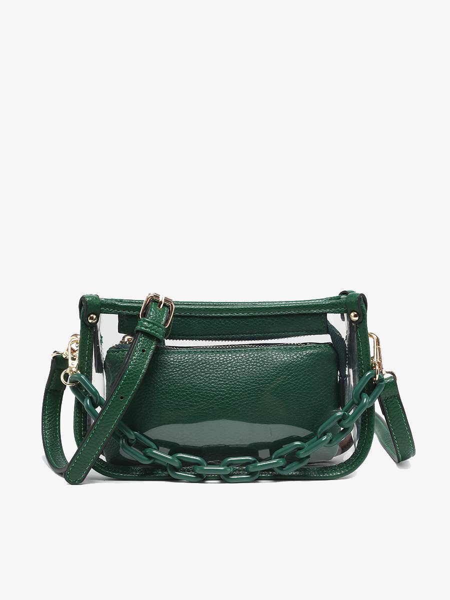 Jessica Stadium Clear Crossbody Bag – Chain Strap | M2226CR