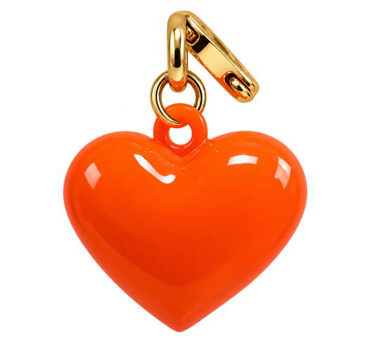 Orange Puff Heart