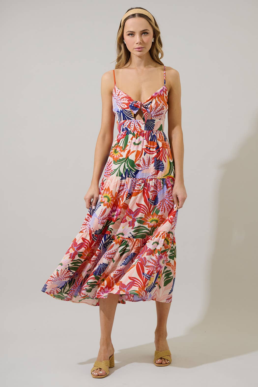 Hatley Floral Tie Knot Midi Dress