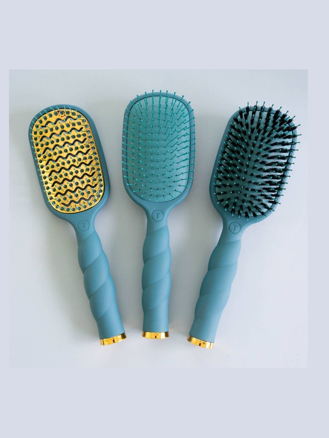 Boar Bristle Hair Brush - Teal With It