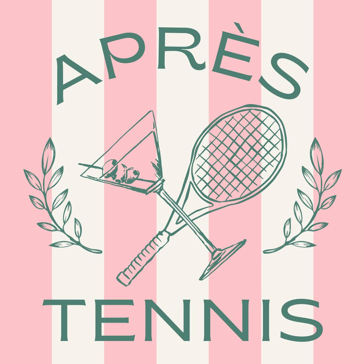 Funny Tennis Cocktail Napkins | Apres Tennis - Thumbnail 3