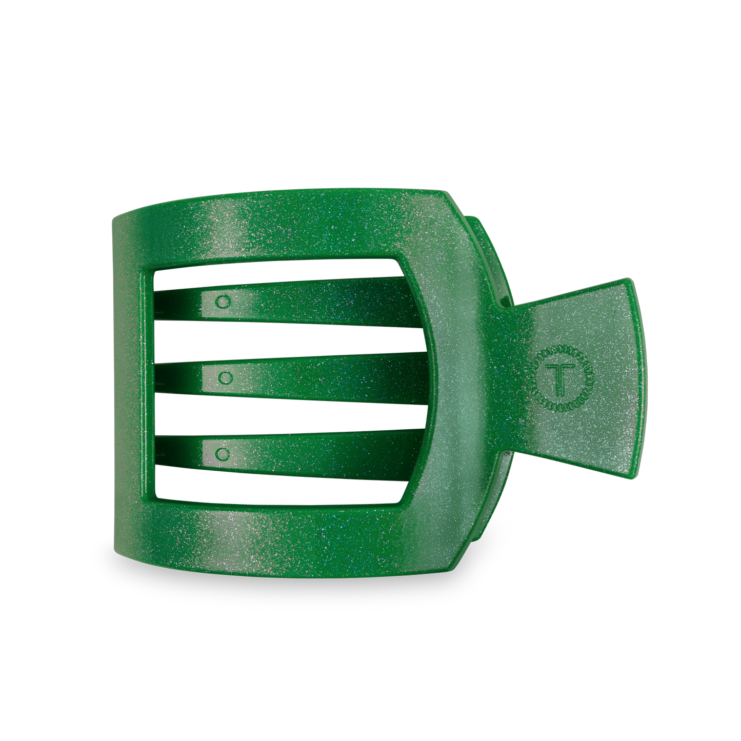 Square Flat Hair Clip | Large | Shamrock Shimmer
