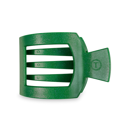 Square Flat Hair Clip | Large | Shamrock Shimmer