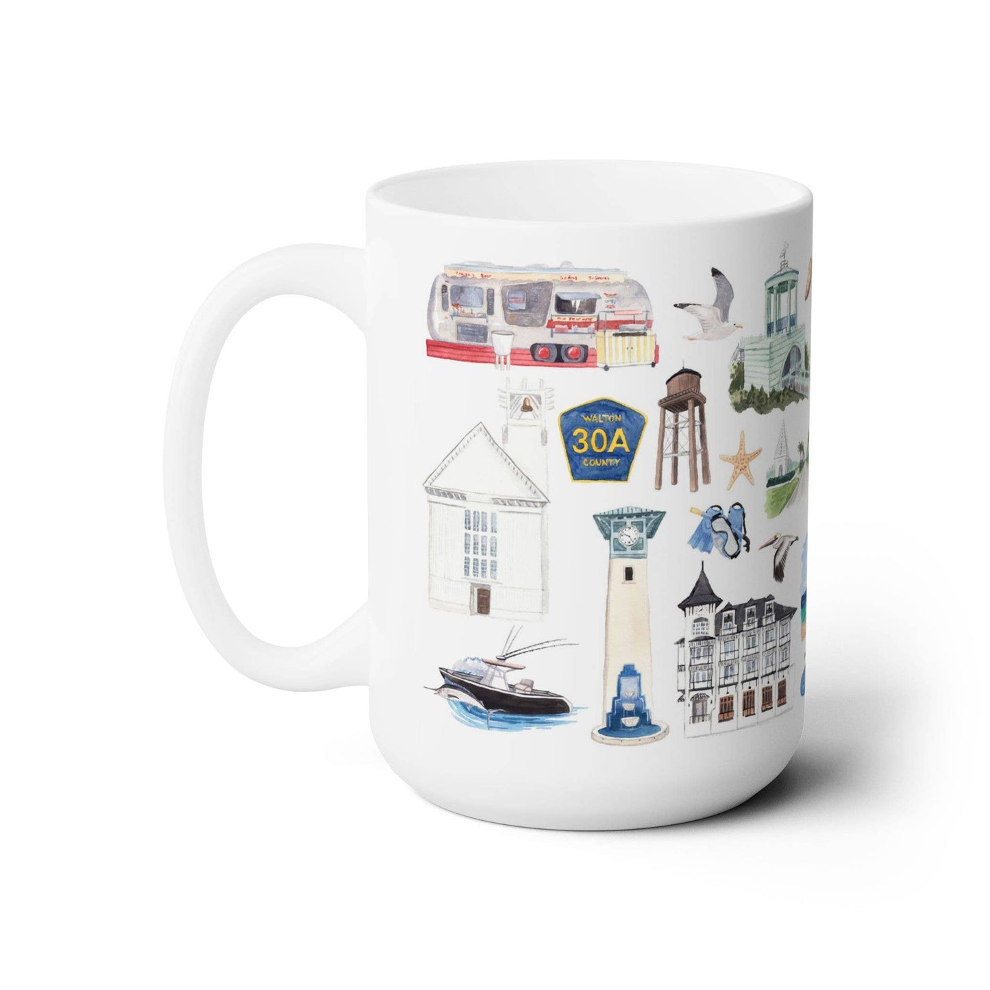 Coastal Décor – Whimsical 30A Ceramic Mug