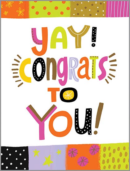 Congratulations Greeting Card - Congrats Patterns