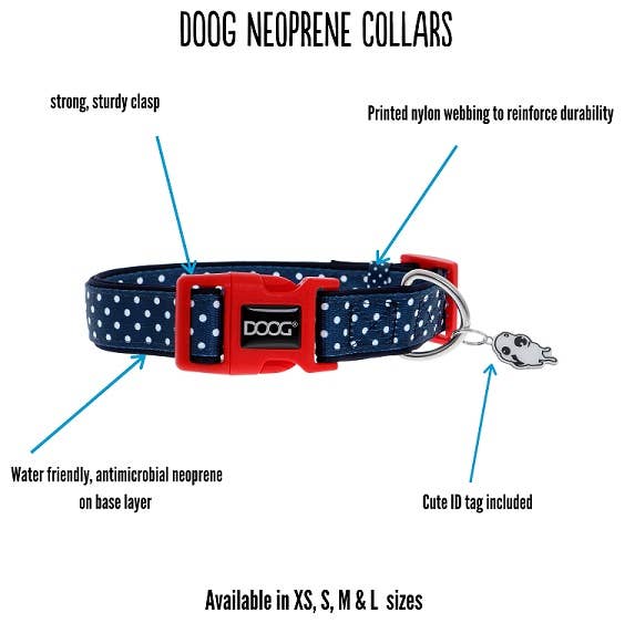 Neoprene Dog Collar - RIN TIN TIN (NEON)