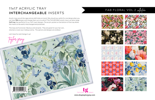 11x17 FAB FLORAL VOL 2 insert set of 10