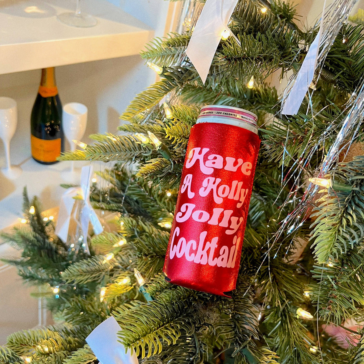 Have A Holly Jolly Cocktail Holiday Can Cooler
