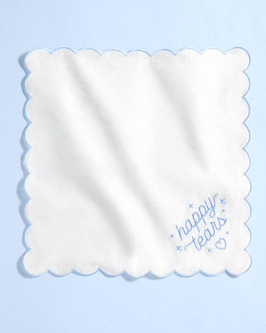 Embroidered Happy Tears Handkerchief