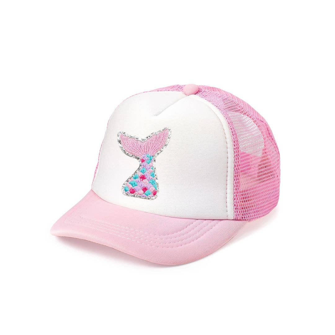 Mermaid Tail Patch Trucker Hat - Kids Summer Hat