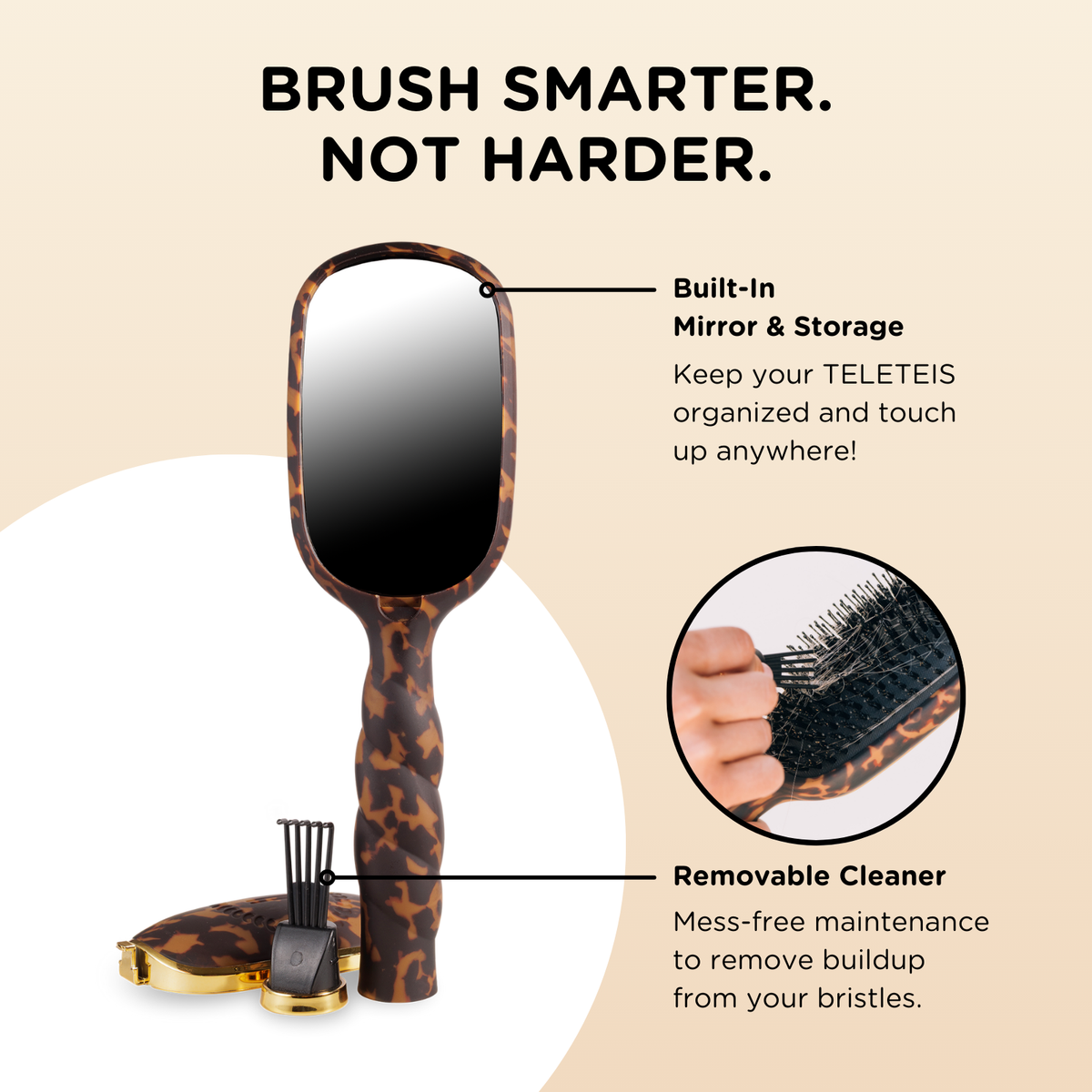 Boar Brush | Full Size | Tortoise