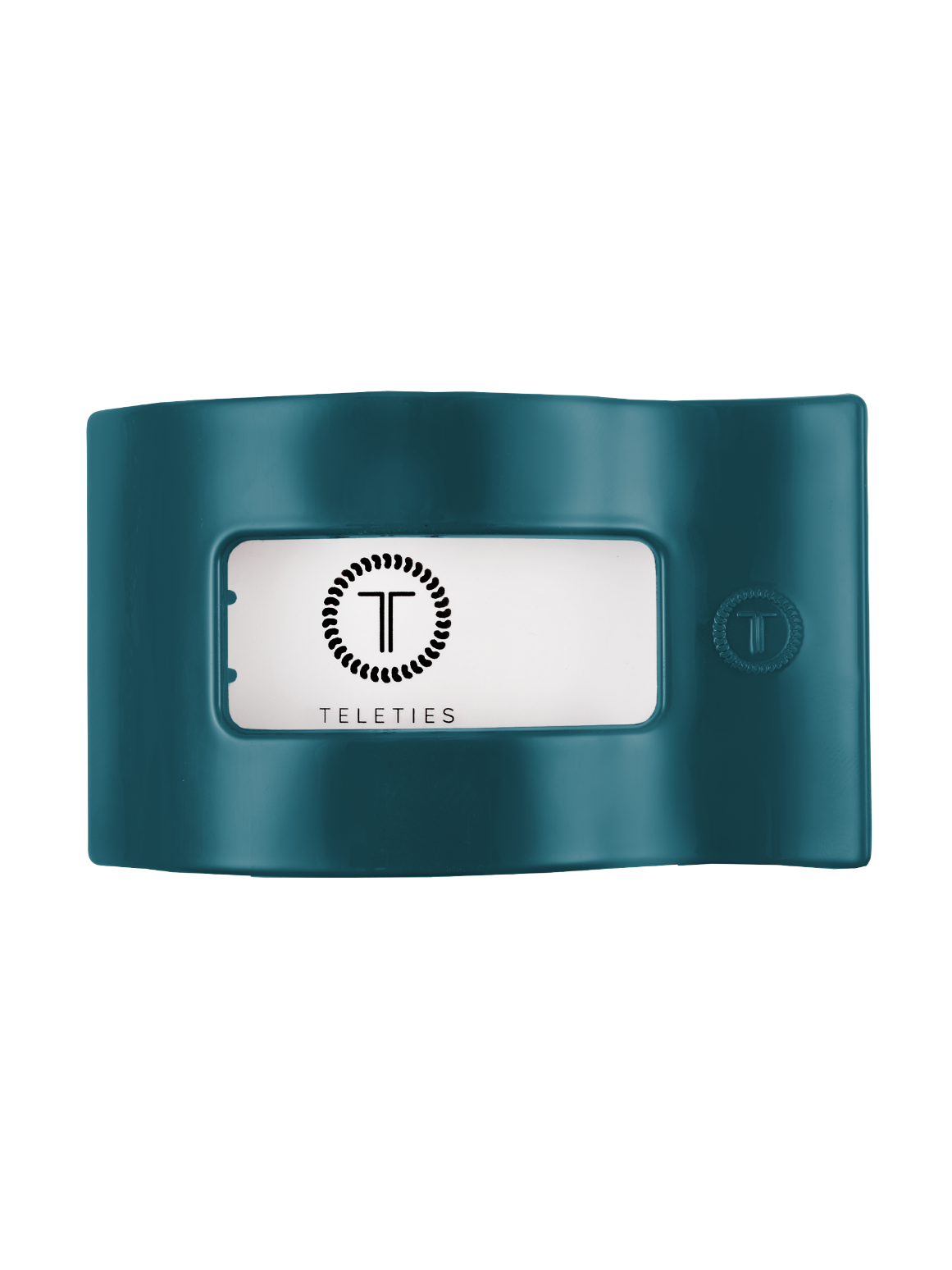 Teal With It Small Flat Rectangle Hair Clip